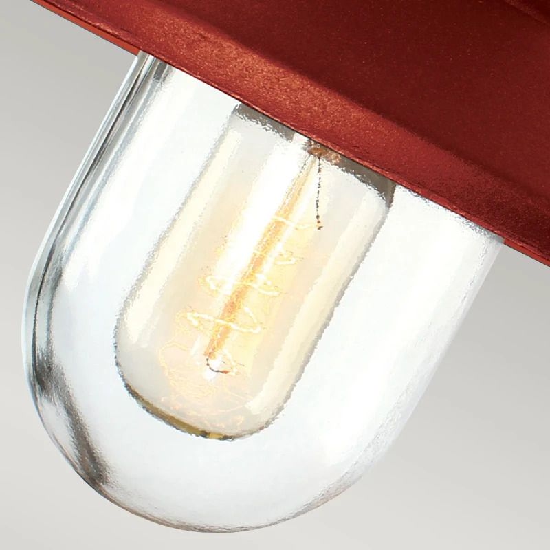 Elstead Lighting LED Wand Buitenlamp Klampenborg | 1X E27 Max 60W | IP44 | Dimbaar | Oxide Red