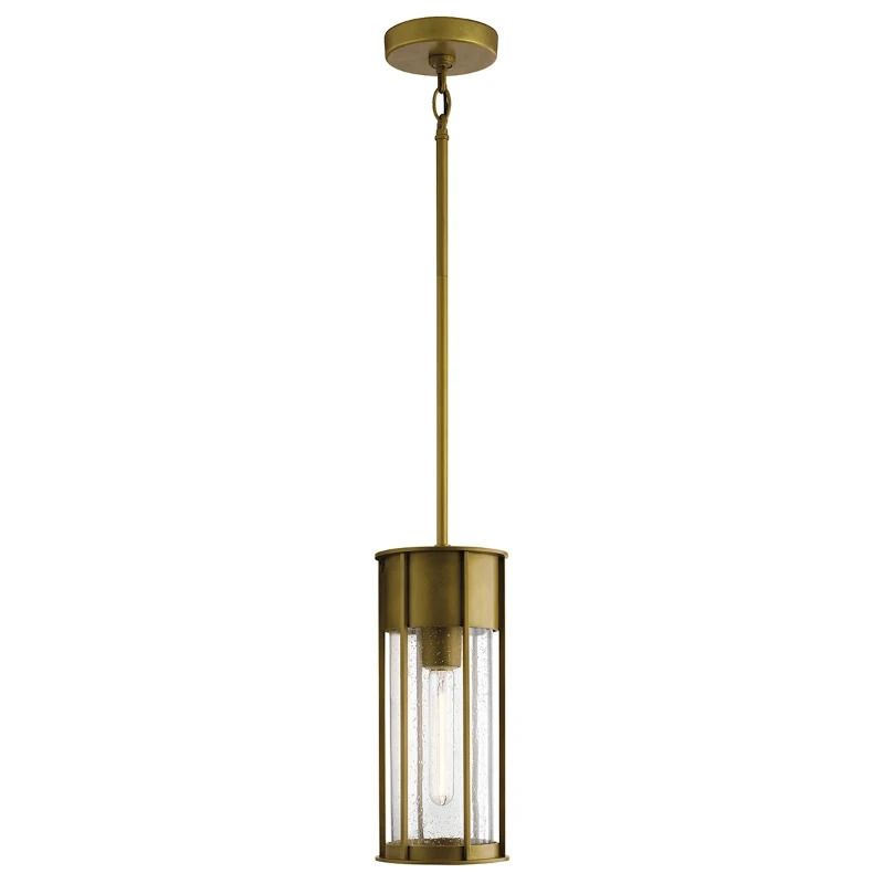 Kichler LED Buiten Hanglamp Camillo | 1X E27 Max 60W | IP44 | Dimbaar | Painted Natural Brass