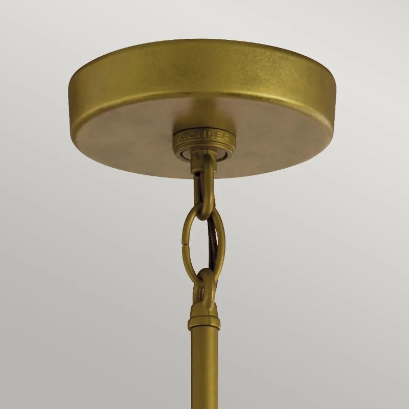 Kichler LED Buiten Hanglamp Camillo | 1X E27 Max 60W | IP44 | Dimbaar | Painted Natural Brass