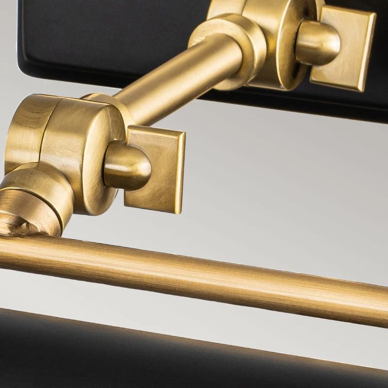 Elstead Lighting LED Schilderijverlichting Winchfield | 2X E14 Max 40W | Dimbaar | Aged Brass & Matte Black