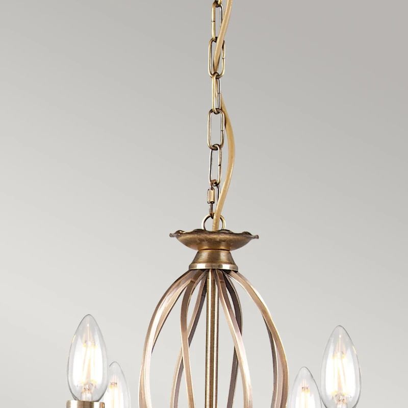 Elstead Lighting LED Kroonluchter | 8X E14 Max 60W | Dimbaar | Aged Brass