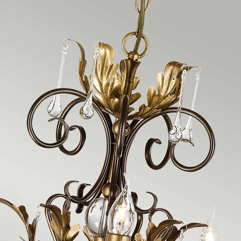 Elstead Lighting LED Kroonluchter | 15X E14 Max 60W | Dimbaar | Bronze with Gold Patina