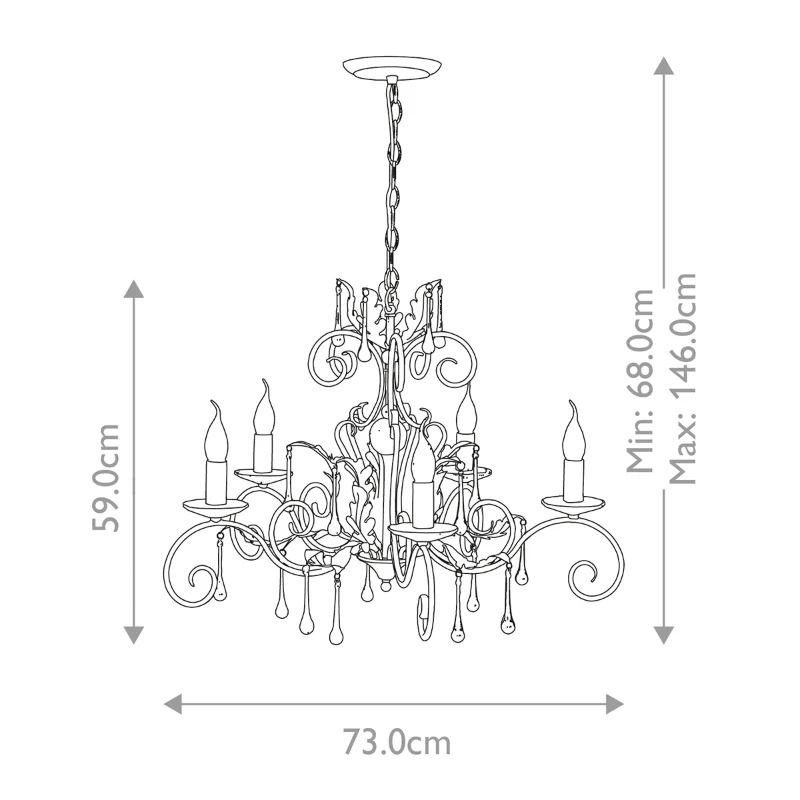 Elstead Lighting LED Kroonluchter | 5X E14 Max 60W | Dimbaar | Bronze with Gold Patina