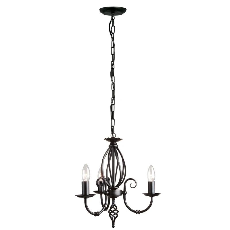 Elstead Lighting LED Kroonluchter | 3X E14 Max 60W | Dimbaar | Black