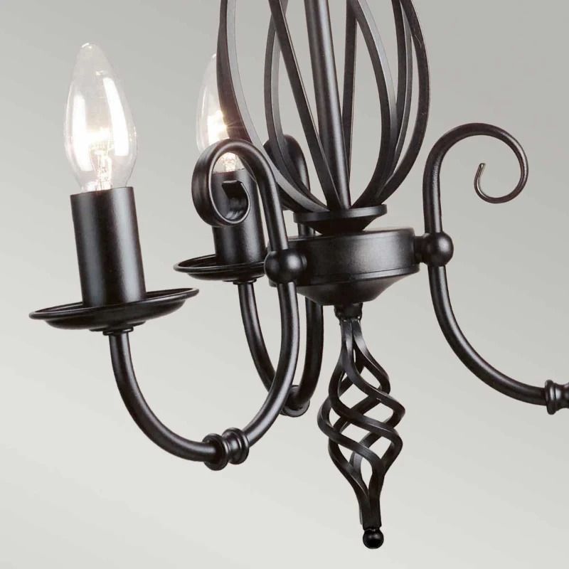 Elstead Lighting LED Kroonluchter | 3X E14 Max 60W | Dimbaar | Black