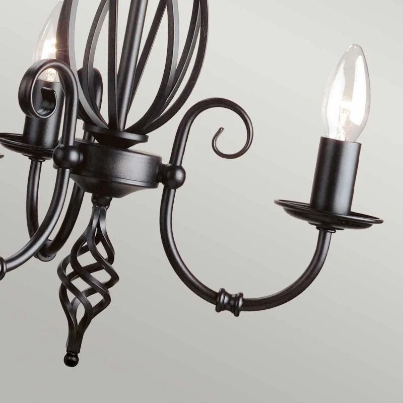 Elstead Lighting LED Kroonluchter | 3X E14 Max 60W | Dimbaar | Black
