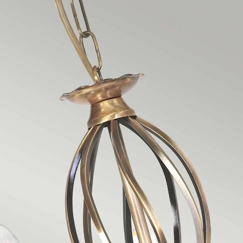 Elstead Lighting LED Kroonluchter | 5X E14 Max 60W | Dimbaar | Aged Brass