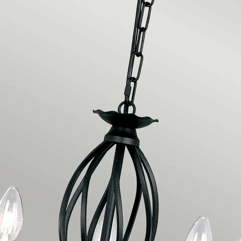 Elstead Lighting LED Kroonluchter | 5X E14 Max 60W | Dimbaar | Black