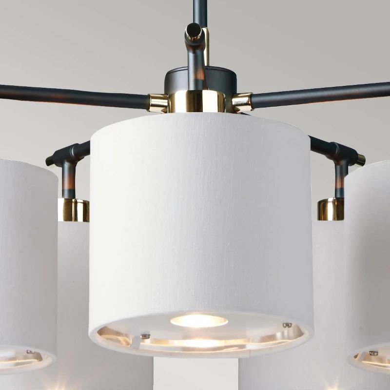 Elstead Lighting LED Kroonluchter | 5X E27 Max 40W | Dimbaar | Black/ Polished Nickel
