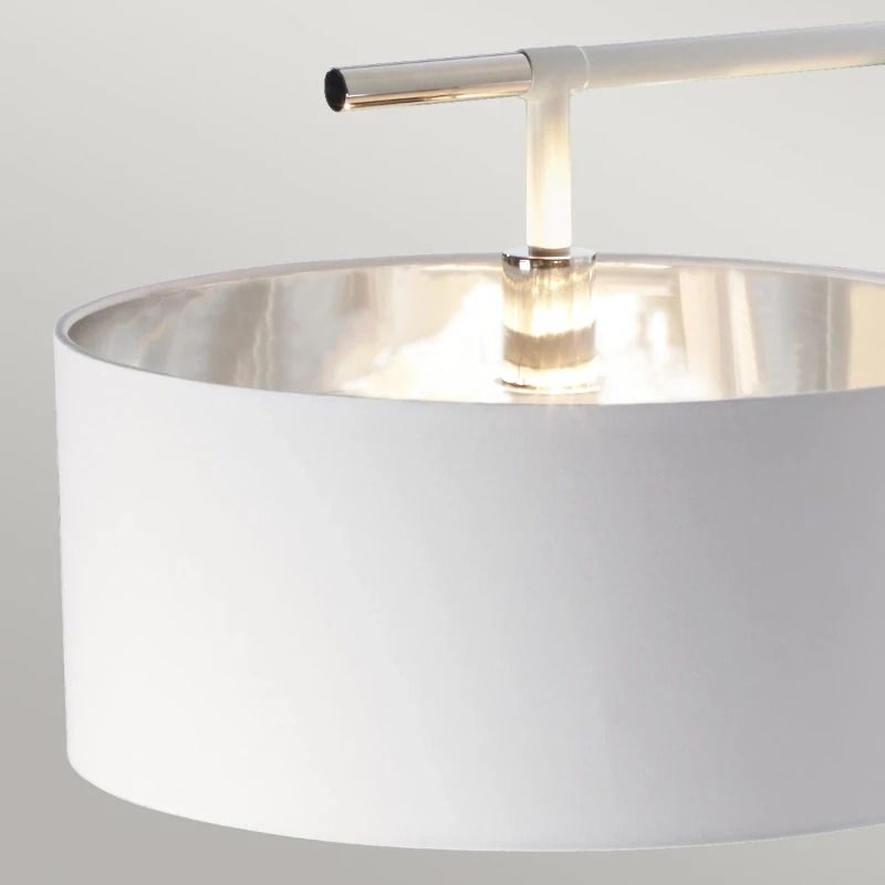 Elstead Lighting Staande LED Lamp Balance | 1X E27 Max 60W | White/Polished Nickel