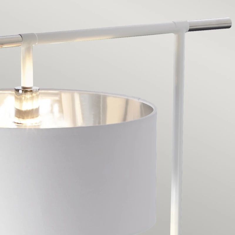 Elstead Lighting Staande LED Lamp Balance | 1X E27 Max 60W | White/Polished Nickel