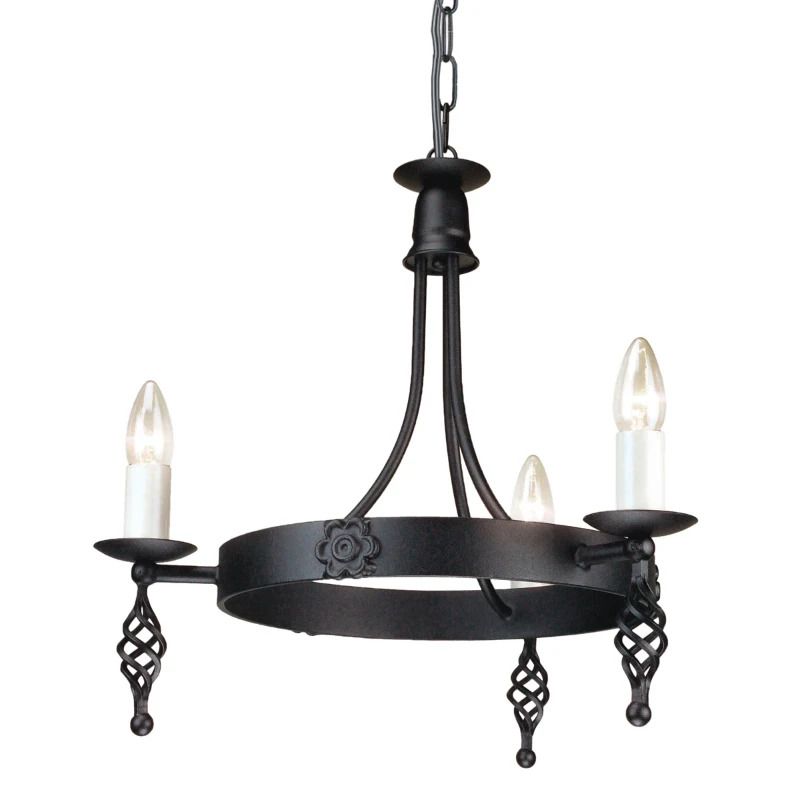 Elstead Lighting LED Kroonluchter | 3X E14 Max 60W | Dimbaar | Black