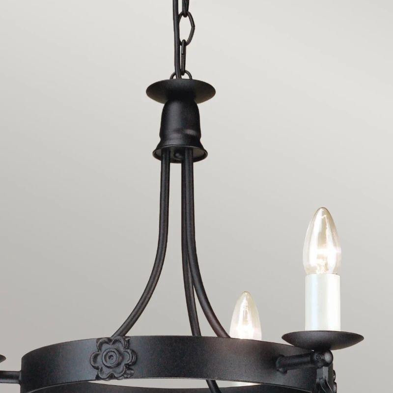 Elstead Lighting LED Kroonluchter | 3X E14 Max 60W | Dimbaar | Black