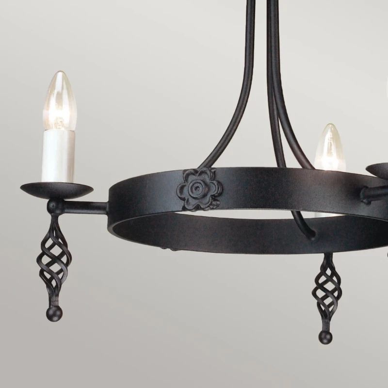 Elstead Lighting LED Kroonluchter | 3X E14 Max 60W | Dimbaar | Black