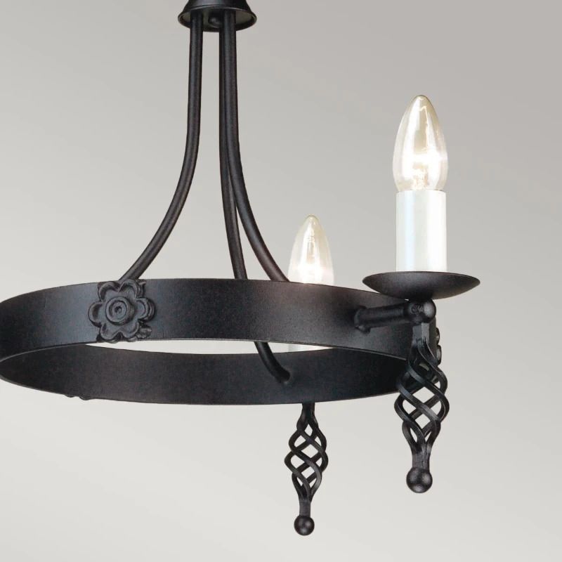 Elstead Lighting LED Kroonluchter | 3X E14 Max 60W | Dimbaar | Black