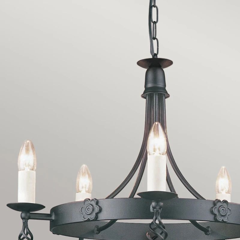 Elstead Lighting LED Kroonluchter | 5X E14 Max 60W | Dimbaar | Black