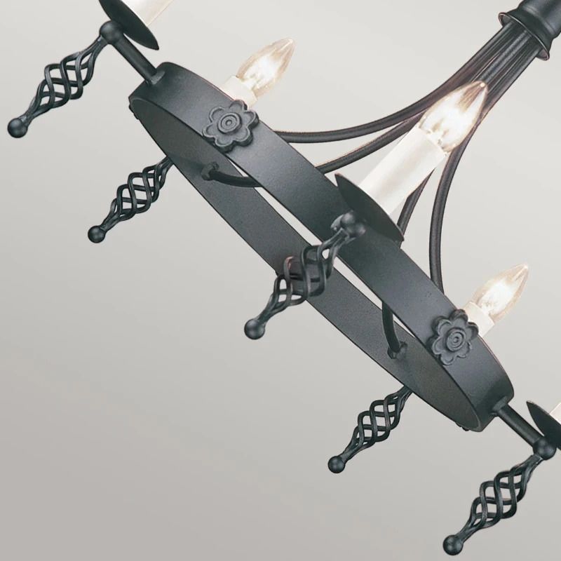 Elstead Lighting LED Kroonluchter | 5X E14 Max 60W | Dimbaar | Black