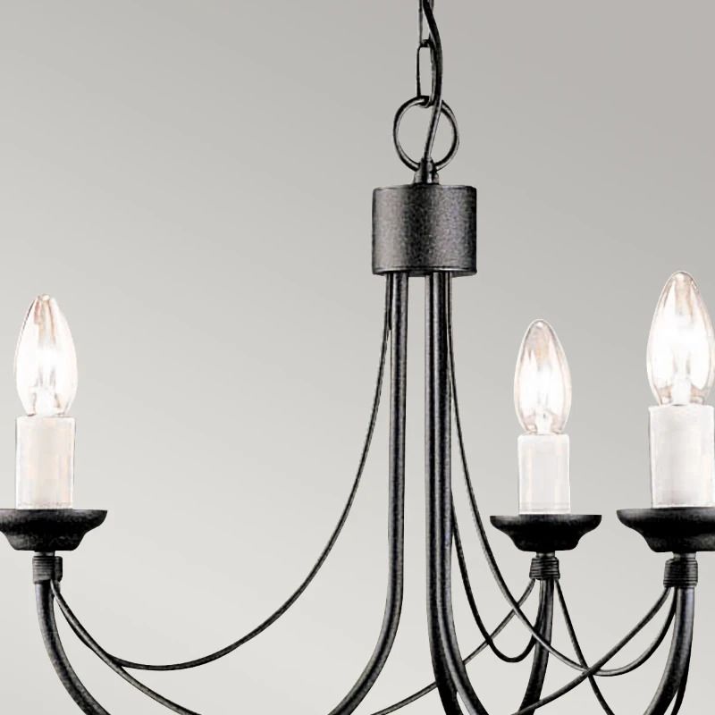 Elstead Lighting LED Kroonluchter | 3X E14 Max 60W | Dimbaar | Black
