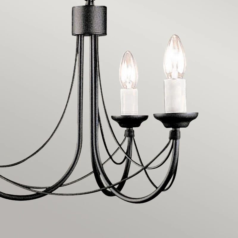 Elstead Lighting LED Kroonluchter | 3X E14 Max 60W | Dimbaar | Black