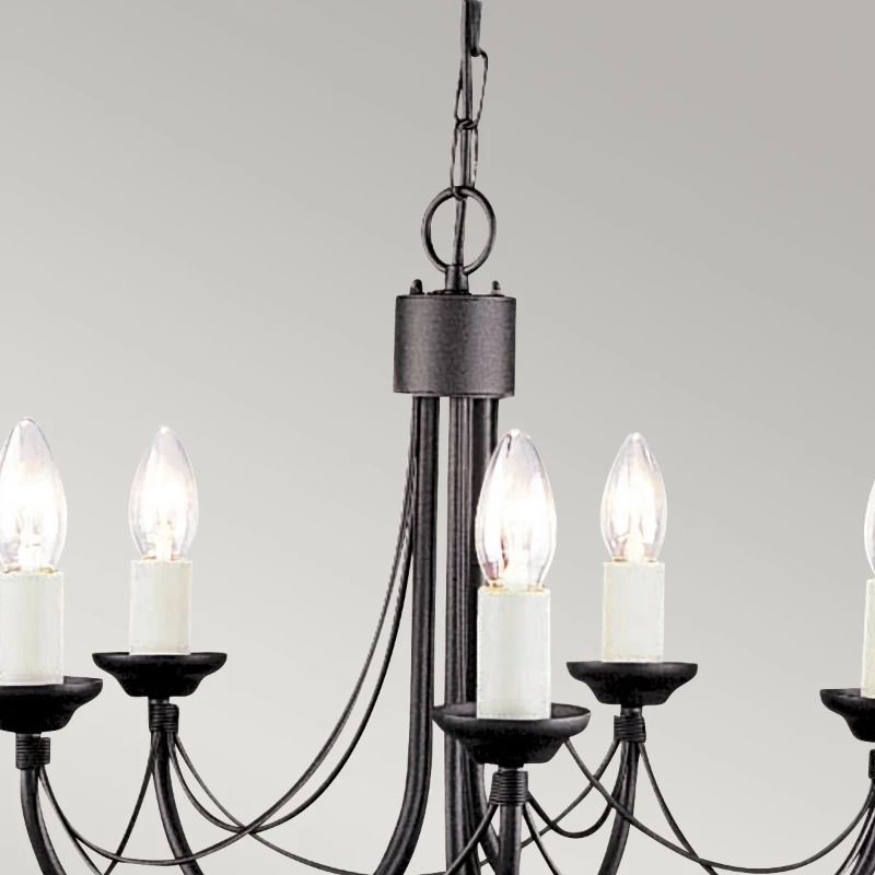 Elstead Lighting LED Kroonluchter | 5X E14 Max 60W | Dimbaar | Black