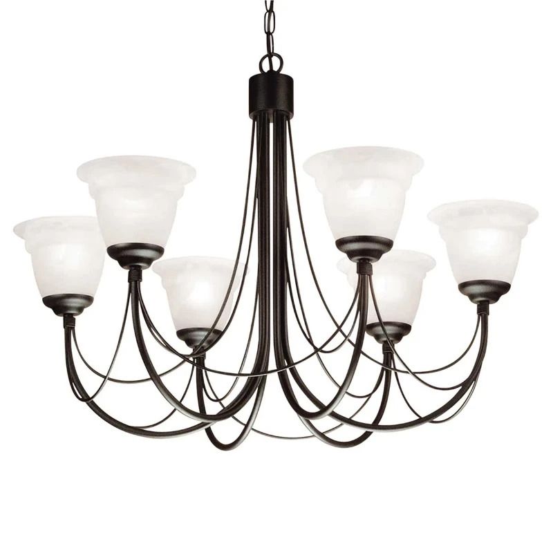 Elstead Lighting LED Kroonluchter | 6X E14 Max 60W | Dimbaar | Black
