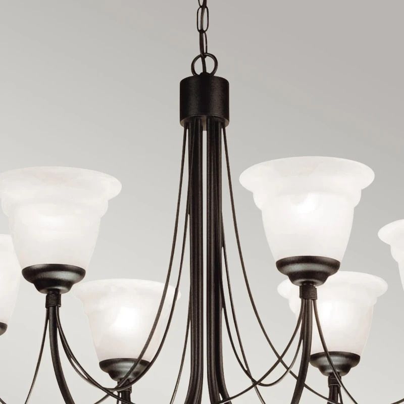 Elstead Lighting LED Kroonluchter | 6X E14 Max 60W | Dimbaar | Black