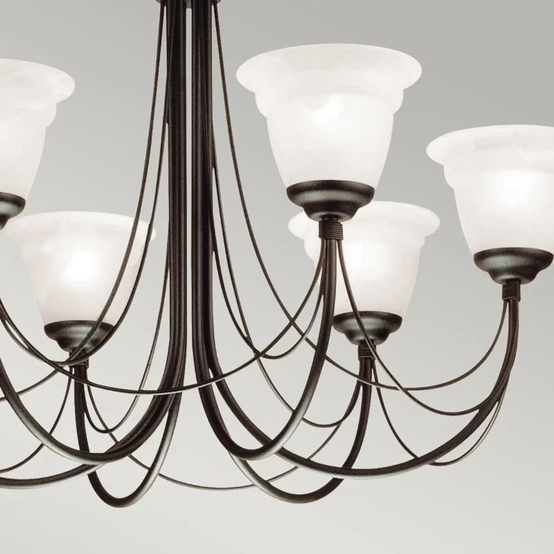 Elstead Lighting LED Kroonluchter | 6X E14 Max 60W | Dimbaar | Black