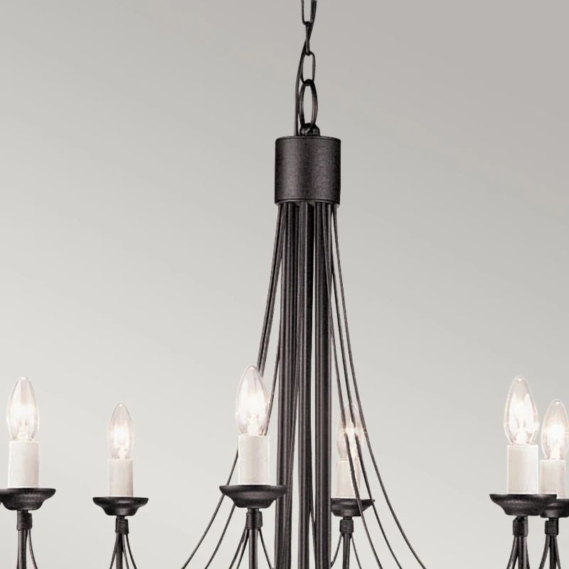 Elstead Lighting LED Kroonluchter | 8X E14 Max 60W | Dimbaar | Black