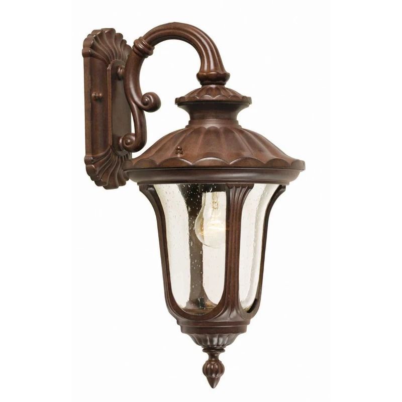 Elstead Lighting LED Wand Buitenlamp Chicago | 1X E27 Max 100W | IP44 | Dimbaar | Rusty Bronze Patina