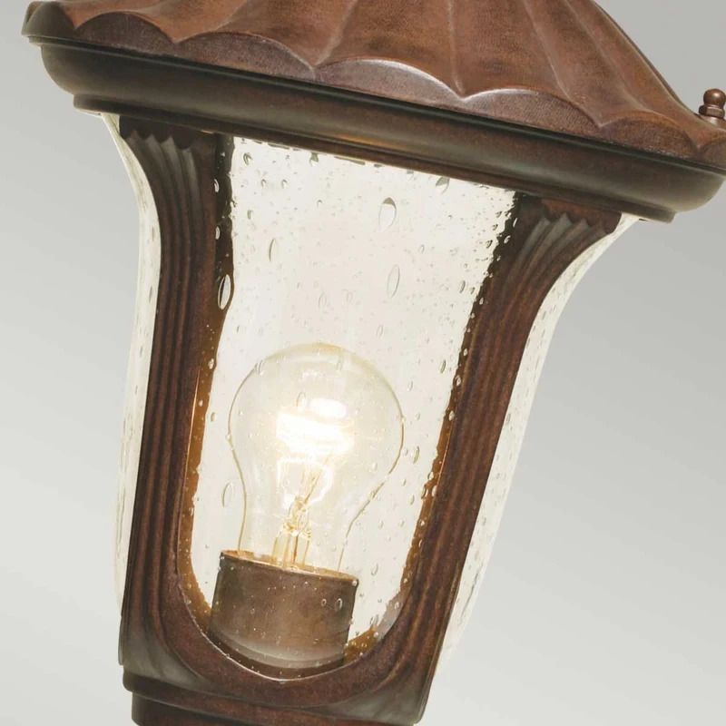 Elstead Lighting Mini LED Tuin Pilaar Chicago | 1X E27 Max 100W | IP44 (Outdoor) | Rusty Bronze Patina