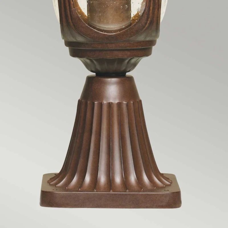 Elstead Lighting Mini LED Tuin Pilaar Chicago | 1X E27 Max 100W | IP44 (Outdoor) | Rusty Bronze Patina