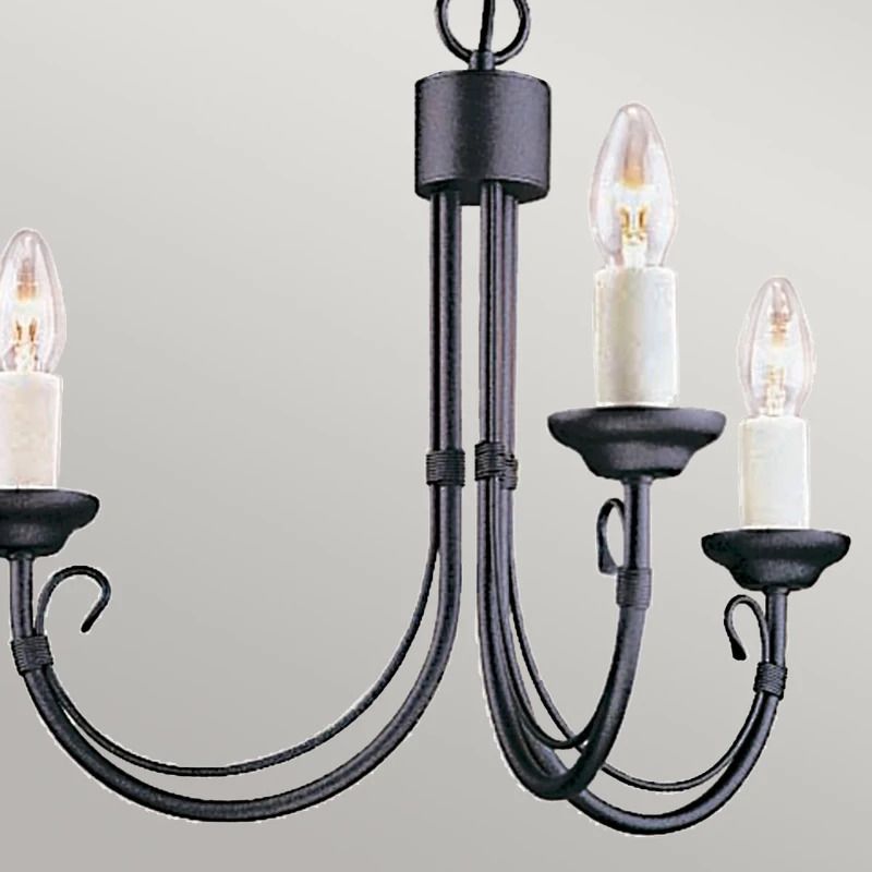 Elstead Lighting LED Kroonluchter | 3X E14 Max 60W | Dimbaar | Black