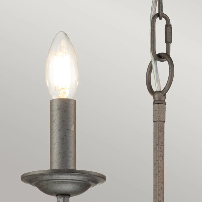 Elstead Lighting LED Kroonluchter | 6X E14 Max 60W | Dimbaar | Iron Gate