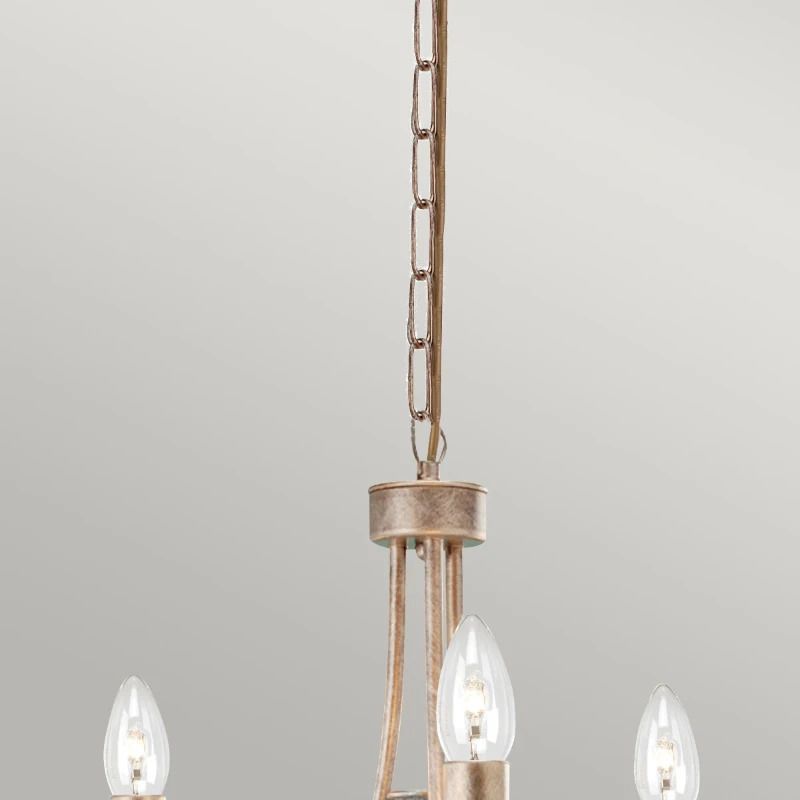 Elstead Lighting LED Kroonluchter | 3X E14 Max 60W | Dimbaar | Silver/Gold Patina