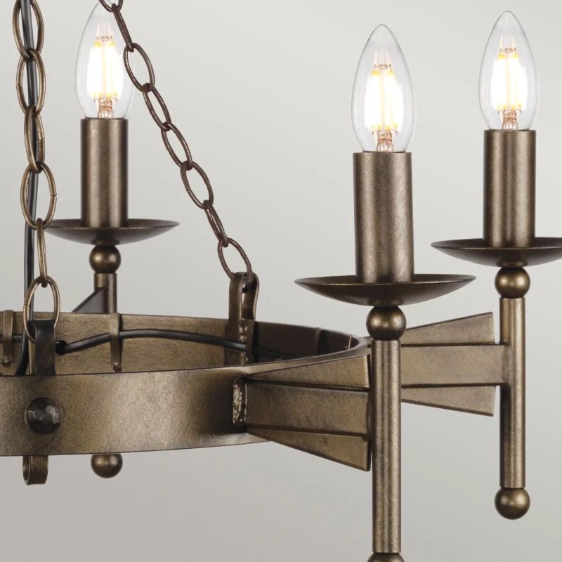 Elstead Lighting LED Kroonluchter | 6X E14 Max 60W | Dimbaar | Old Bronze