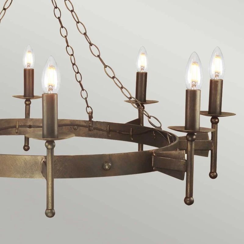 Elstead Lighting LED Kroonluchter | 8X E14 Max 60W | Dimbaar | Old Bronze
