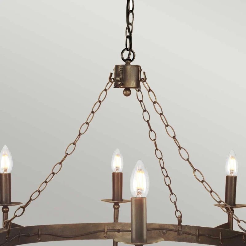 Elstead Lighting LED Kroonluchter | 8X E14 Max 60W | Dimbaar | Old Bronze