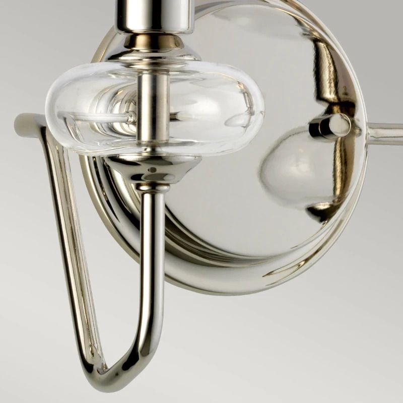 Elstead Lighting LED Wandlamp Armand | 2X E14 Max 40W | Dimbaar | Polished Nickel Plated With Clear Glass Shades