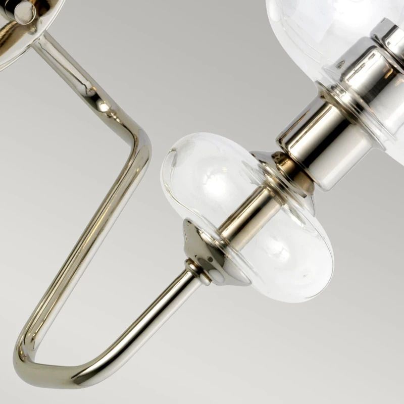 Elstead Lighting LED Wandlamp Armand | 2X E14 Max 40W | Dimbaar | Polished Nickel Plated With Clear Glass Shades