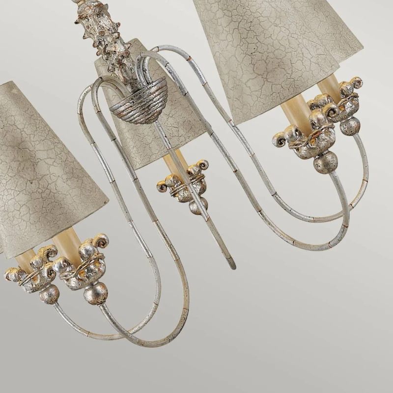 Flambeau LED Kroonluchter | 5X E27 Max 60W | Dimbaar | Silver and Gold