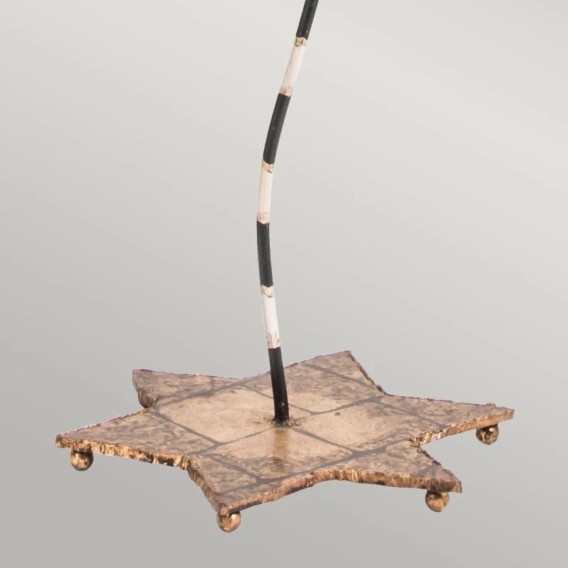 Flambeau Staande LED Lamp South Beach | 1X E27 Max 60W | Black, Putty & Gold Leaf