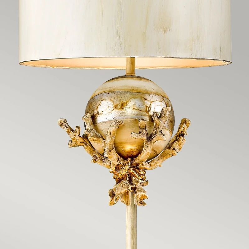 Flambeau Staande LED Lamp Trellis | 1X E27 Max 60W | Putty Patina & Silver Leaf