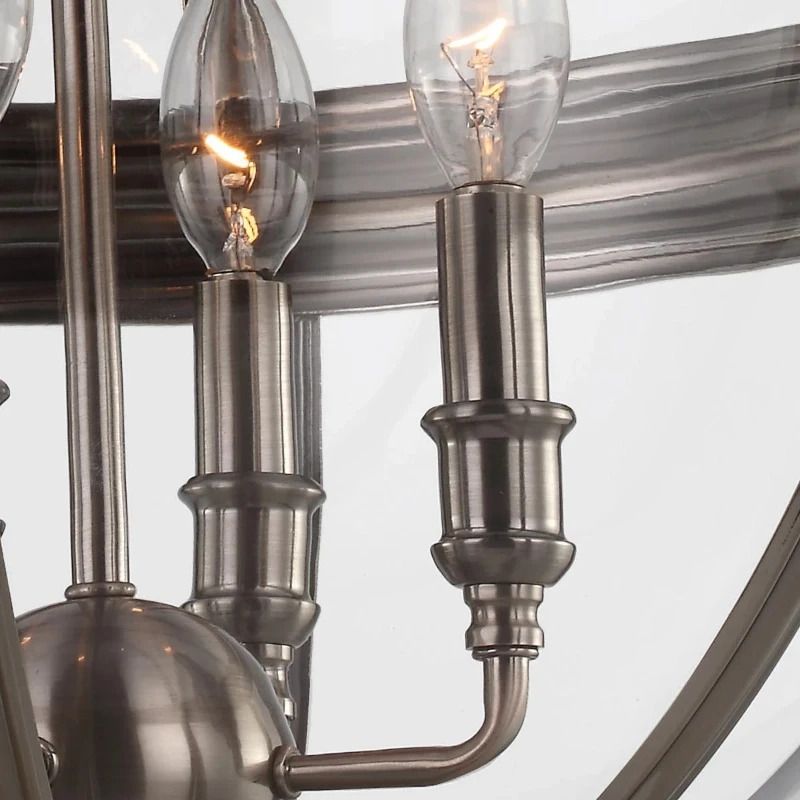 Feiss LED Kroonluchter | 4X E14 Max 60W | Dimbaar | Antique Nickel