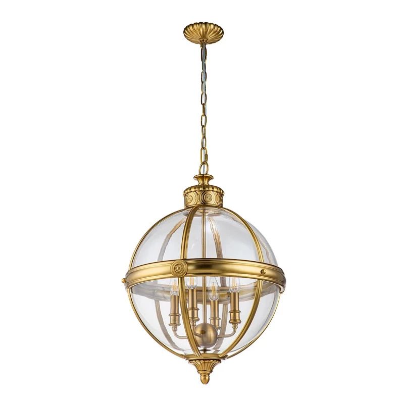 Feiss LED Kroonluchter | 4X E14 Max 60W | Dimbaar | Burnished Brass