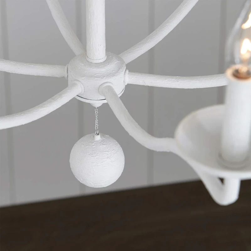 Feiss LED Kroonluchter | 6X E14 Max 40W | Dimbaar | Textured Plaster White
