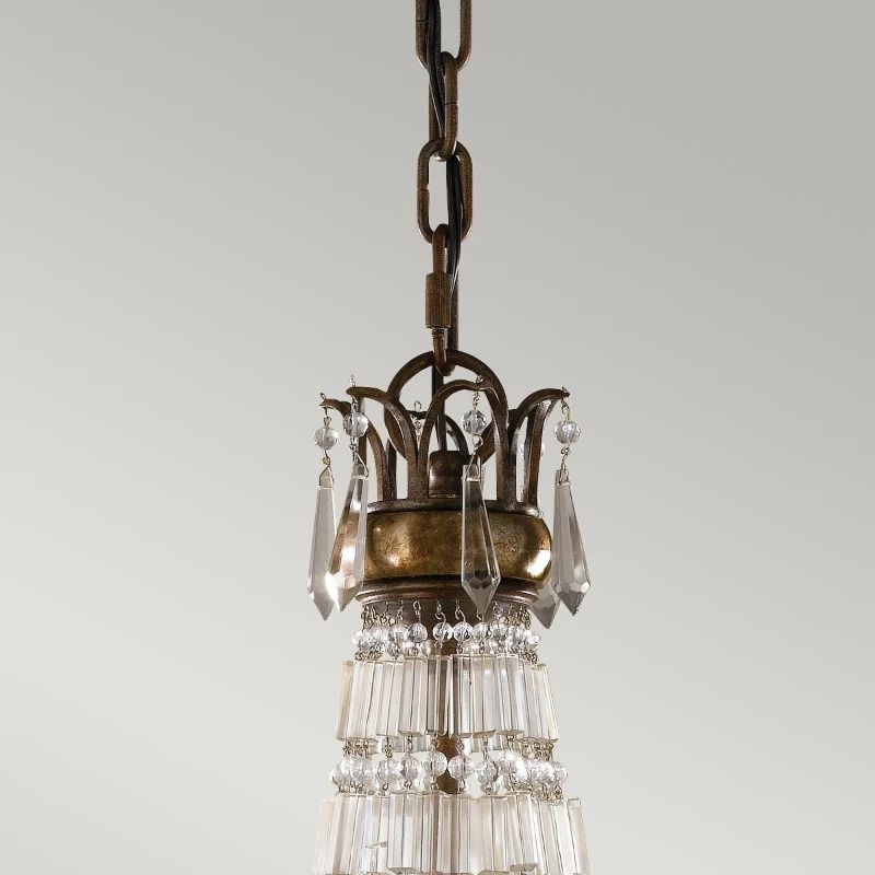 Feiss LED Kroonluchter | 6X E14 Max 60W | Dimbaar | Oxidized Bronze/British Bronze