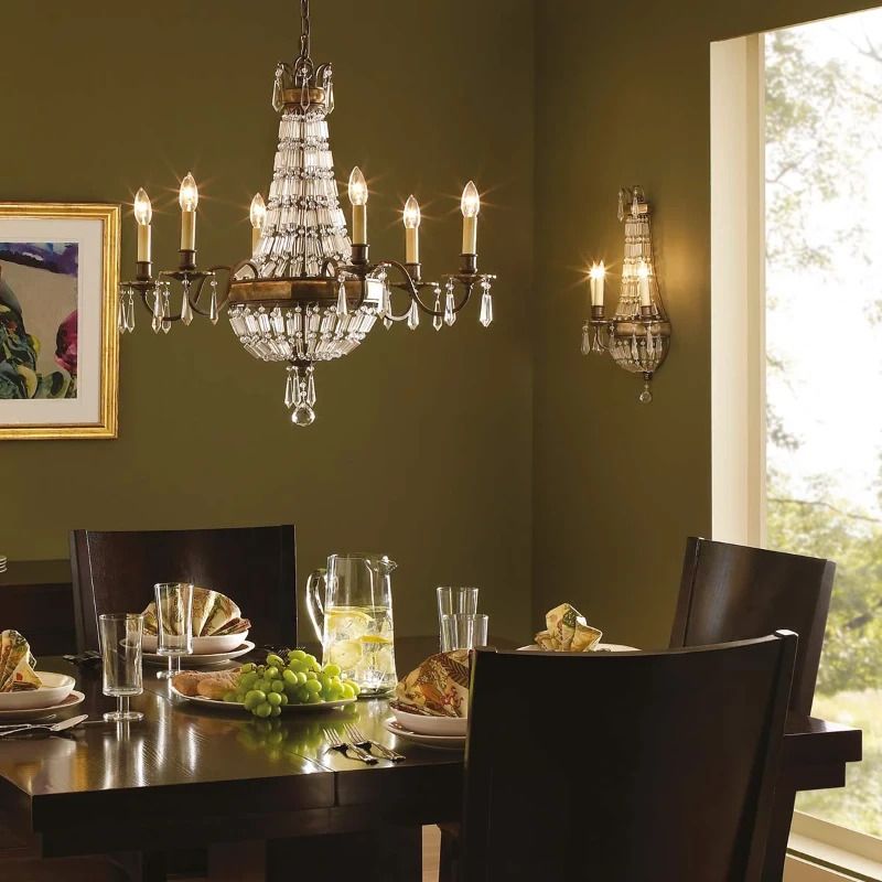 Feiss LED Kroonluchter | 6X E14 Max 60W | Dimbaar | Oxidized Bronze/British Bronze