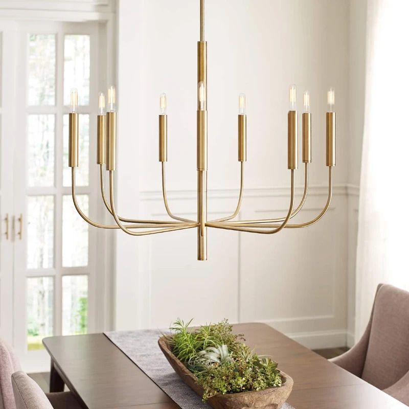 Feiss LED Kroonluchter | 9X E14 Max 60W | Dimbaar | Burnished Brass