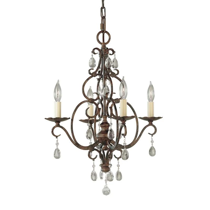 Feiss LED Kroonluchter | 4X E14 Max 60W | Dimbaar | Mocha Bronze