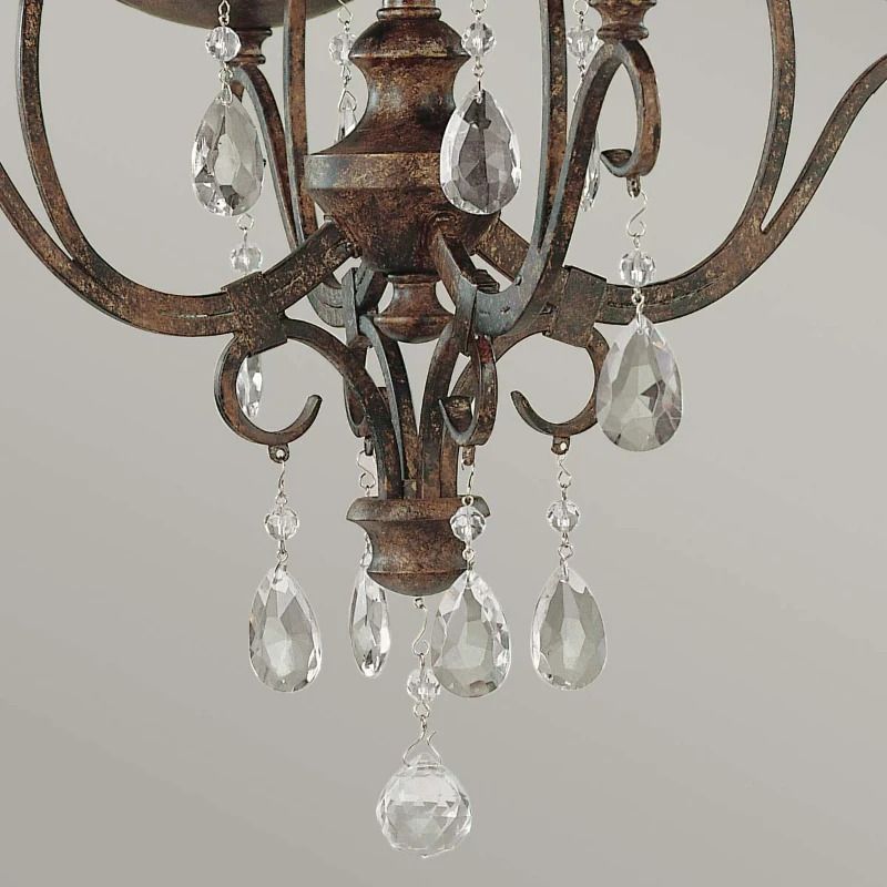 Feiss LED Kroonluchter | 4X E14 Max 60W | Dimbaar | Mocha Bronze